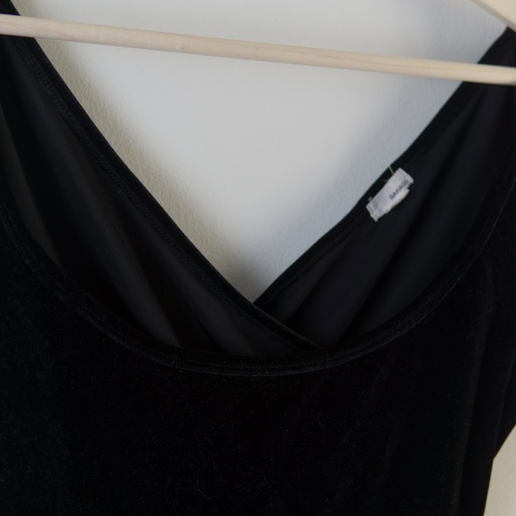 GARAGE velvet black back cutout dress Size L - Picture 3 of 5